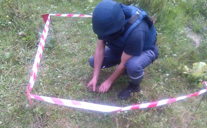 В області рятувальники знищили мінометну міну та вибухонебезпечні предмети